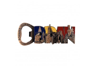 Magnet metalic deschizător de sticle Bran arămiu
